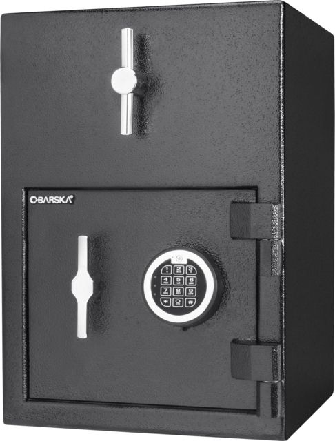 Barska 1.15 Cubic Ft Rotary Hopper Depository Safe Black Medium - Barska