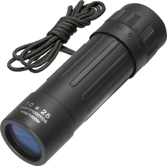Barska 10x25 Lucid-View Pocket Roof BK-7 Prism Monocular Black - Clam Pack - AA10310 - Barska