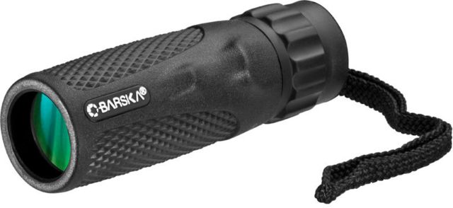 Barska 10x25 WP Blackhawk Monocular BK7 Green Lens Black - Barska
