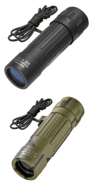 Barska 10x25 Lucid-View Pocket Roof BK-7 Prism Monocular, Camo - Clam Pack AA10194 by USA Barska Monocular Spotting Scopes