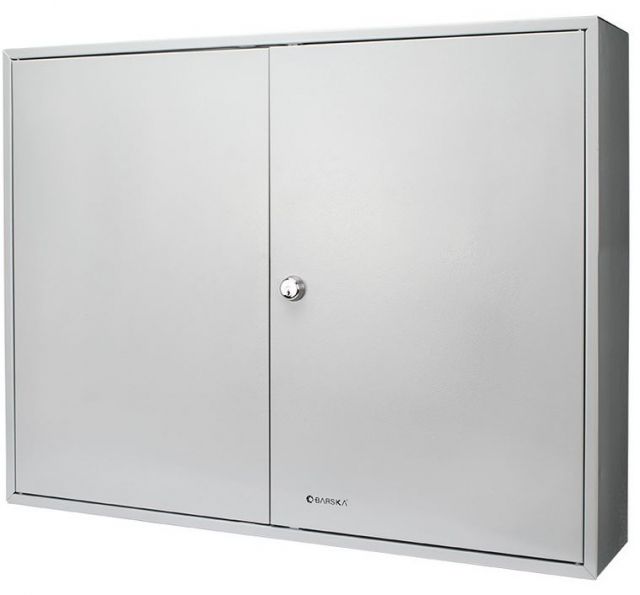Barska 400 Key Adjustable Lock Box Security Safe w/ Key Lock Steel Gray - Barska