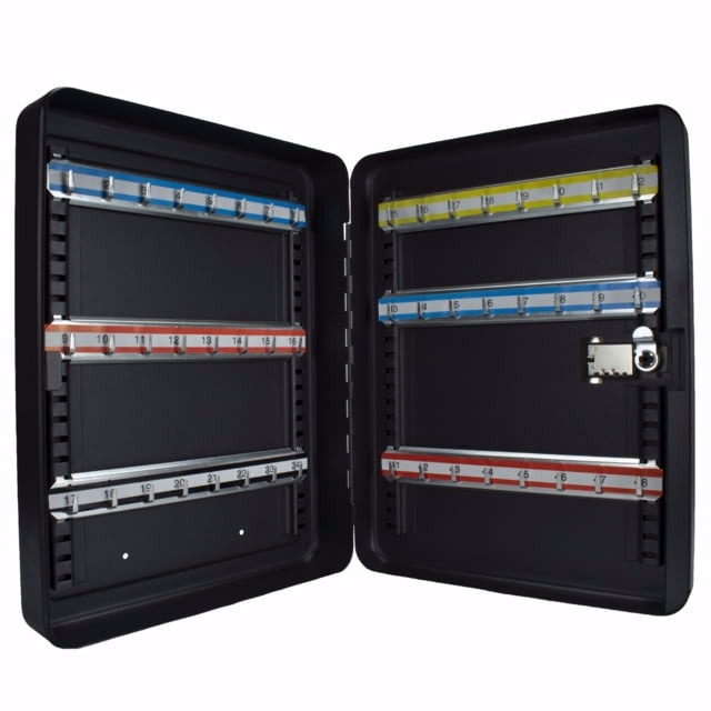 Barska 48 Keys Adjustable Key Lock Box with Combination Lock Black - Barska