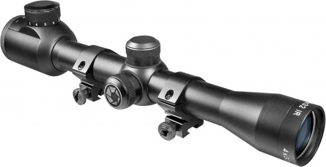 EDEMO Barska 4x32 IR Plinker 22 Rifle Scope w/ Illuminated Reticle & 3/8in Rings -  EDEMO3 Used Condition Like New - Barska