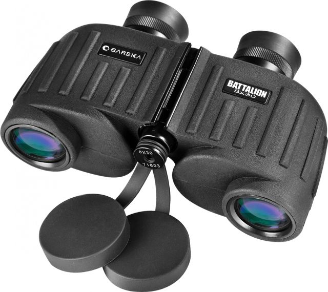 Barska Battalion 8x30mm Porro Prism Rangefinder Binoculars Black - Barska