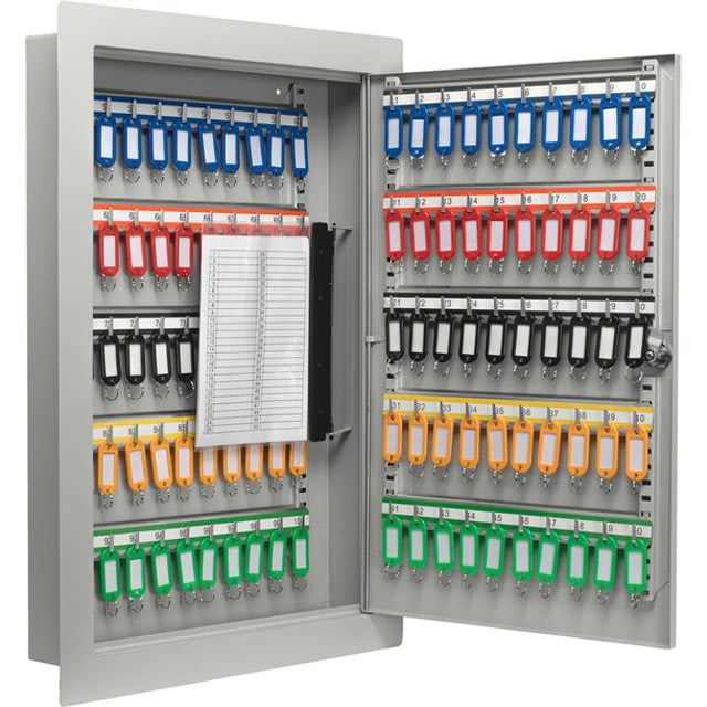 Barska 100 Capacity Adjustable In-Wall Key Cabinet Grey Medium - Barska