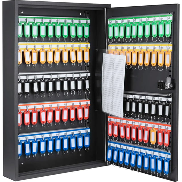 Barska 100 Capacity Adjustable Key Cabinet w/ Combination Black Medium - Barska