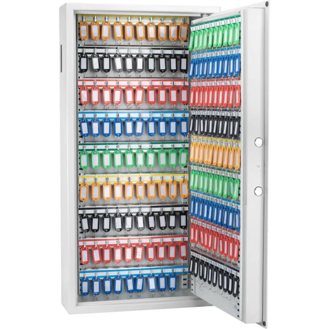 Barska 180 Capacity Adjustable Key Cabinet White Medium - Barska
