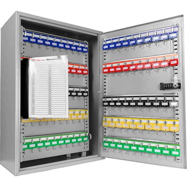 Barska 300 Capacity Adjustable Key Cabinet w/ Combination Grey Medium - Barska