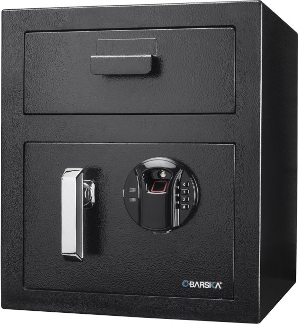 Barska Biometric Keypad Depository Safe Black Medium - Barska