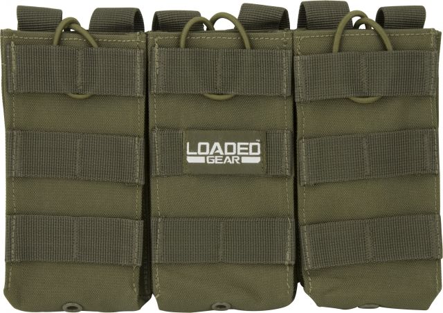 Loaded Gear CX-200 Triple Magazine Pouch9.5 x1x8.5inOD Green