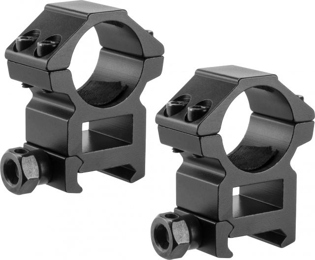 Barska High 1in Weaver Style HQ Rings Black Medium - Barska