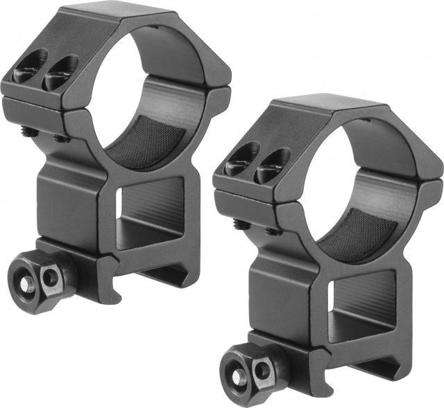 Barska High 30mm Weaver Style HQ Rings Black Medium - Barska