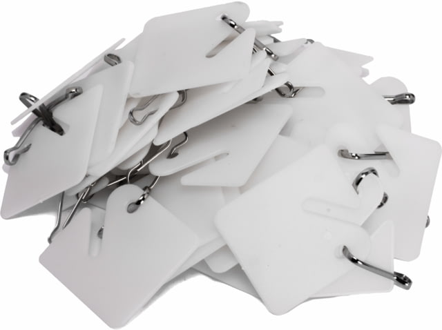 Barska Key Tags For Key Cabinets - 50 Pack White Small - Barska