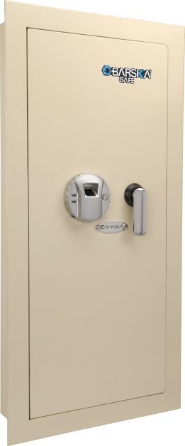 Barska Large Biometric Wall Safe Left OpeningCream
