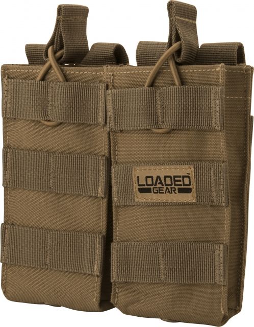 Barska Loaded Gear CX-850 Double Magazine PouchFlat Dark Earth - Barska