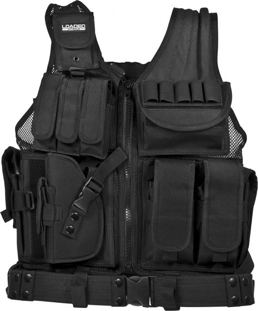 Loaded Gear VX-200 Tactical Vest Left handed use Black