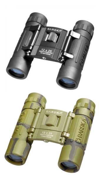 Barska Lucid View 12x25mm Roof Prism Compact Binoculars, Black, AB10209 by USA Barska Binoculars