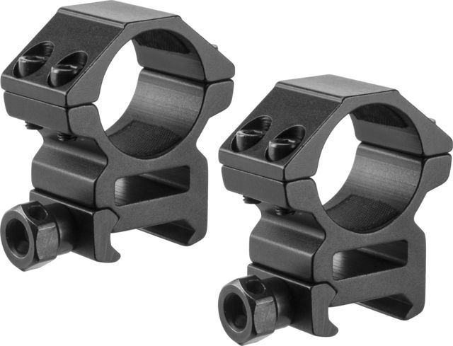Barska Medium 1in Weaver Style HQ Rings Black Medium - Barska