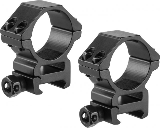 Barska Medium 30mm Weaver Style HQ Rings Black Medium - Barska