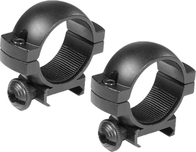 Barska Rifle Scope Rings - 1in Standard Height Matte Black Weaver - Barska