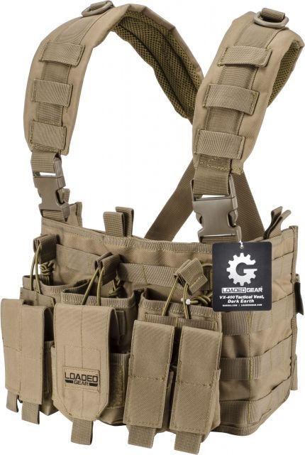 Barska Tactical Chest Rig VX-400 Loaded GearFlat Dark Earth - Barska