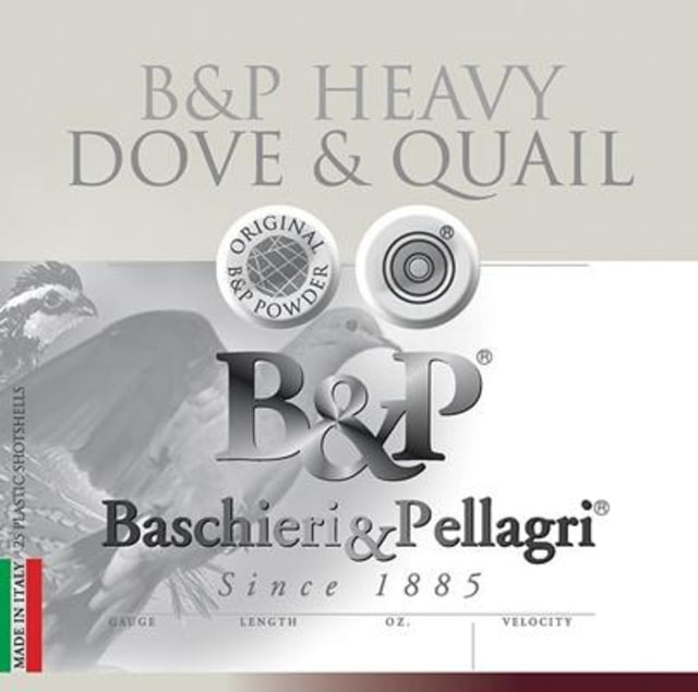 chieri & Pellagri Dove & Quail 12 Ga. 1 1/8 Oz.12 Gauge 1.125 Oz 2.75in Shotgun #6 25 Rounds Ammo