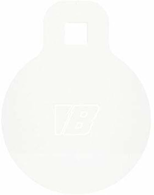 Bash Target Supply AR-500 Steel Target Gong Round 4 in 3/8 in Thick Powder Coated White - Bash Target Supply