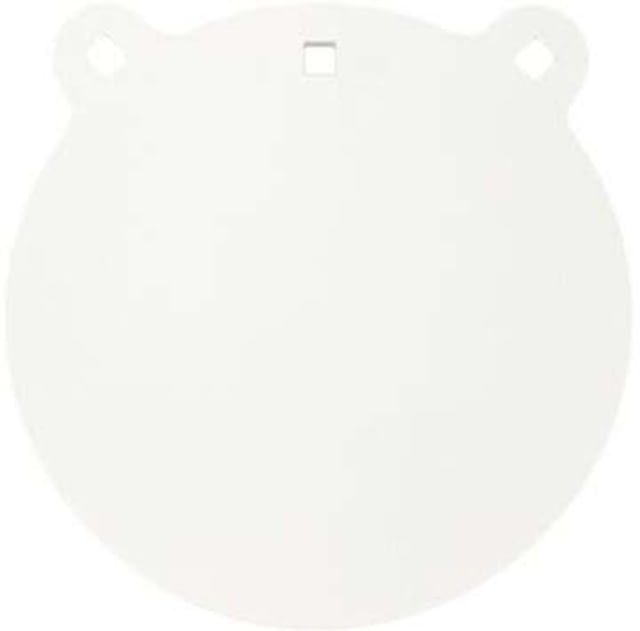 Bash Target Supply Steel AR-500 Target Gong Round 18 in 3/8 in Thick Powder Coated White - Bash Target Supply