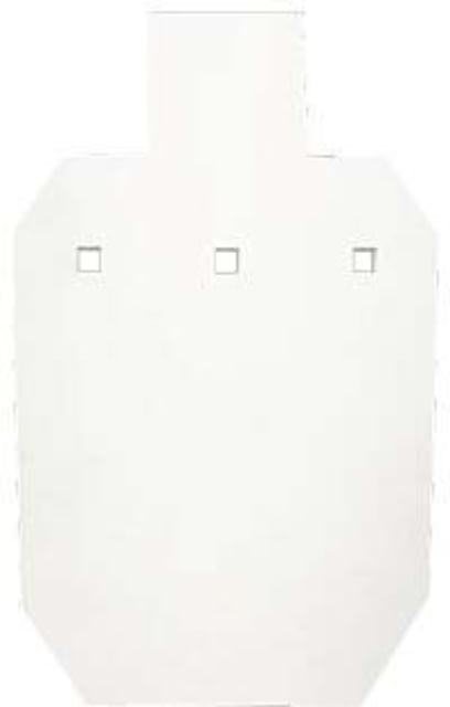 Bash Target Supply AR-500 Steel Target Silhouette Half Size 9x15 in 3/8 in Thick Powder Coated White - Bash Target Supply