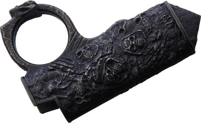 Bastinelli Creations Maxi Lighter Case Bronze construction with skull relief artwork LIGHTER CASE MAXI