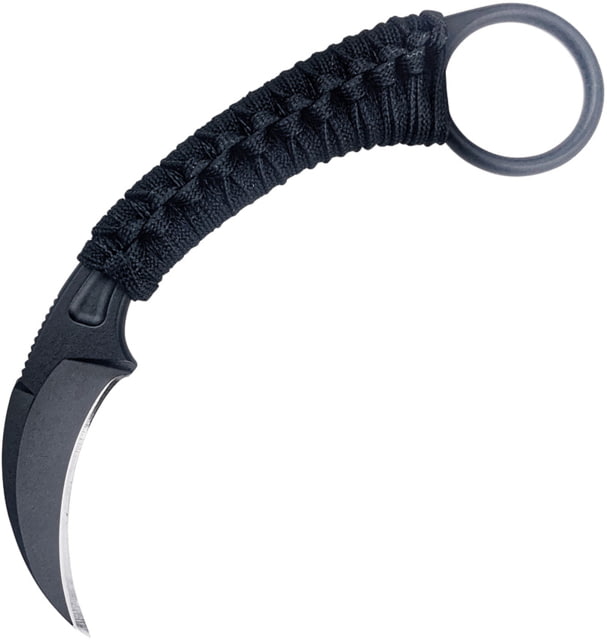 Bastinelli Creations PiKa Karambit Black Wrapped Knife 1.63" black Cerakote finish Bohler N690 stainless Black cord wrapped handle PIKA PVD + BLACK - Bastinelli Creations