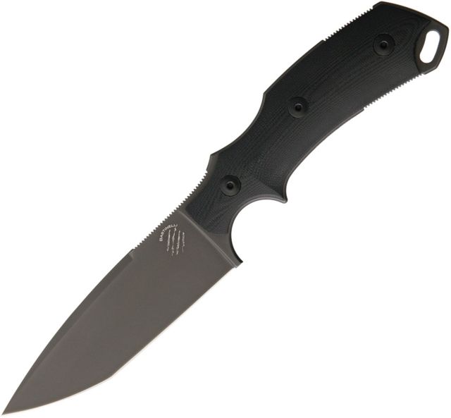 Bastinelli Creations RED V2 Fixed Blade Black PVD Fixed Blade Knife 4in Standard Edge Black Micarta Handle RED V2 FIXED BLADE PVD - Bastinelli Creations