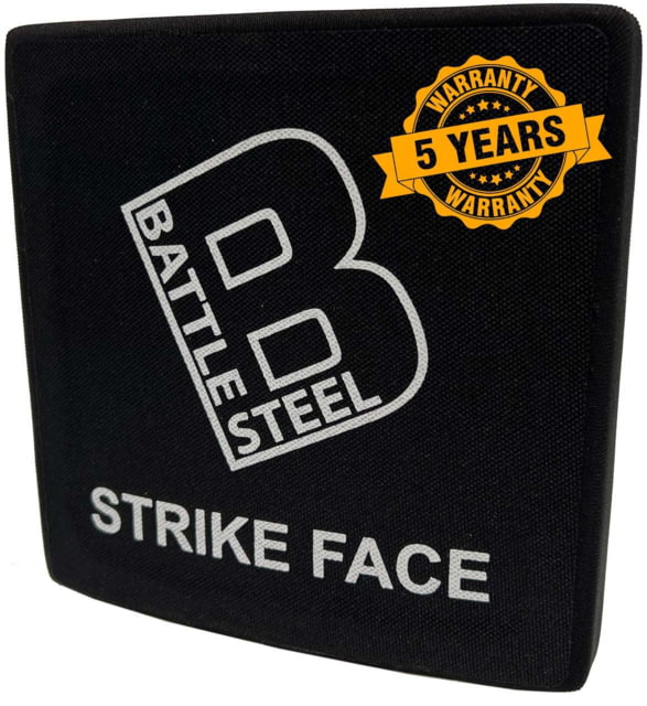 Battle Steel Special Threat Green Tip M855 Protection Ballistic Plate Level Iii+ - Shooters Cut Black - Battle Steel