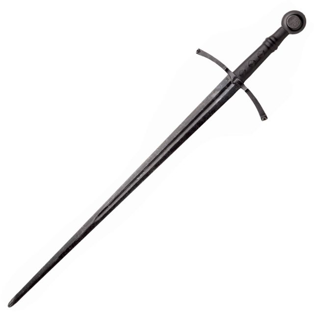 Battlecry Agincourt War Sword 30.625in Stainless Steel Standard Edge Black Synthetic Handle - Battlecry