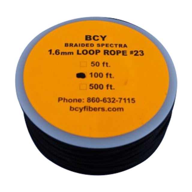 BCY Size 23 Loop Rope Black 100 ft - Bcy