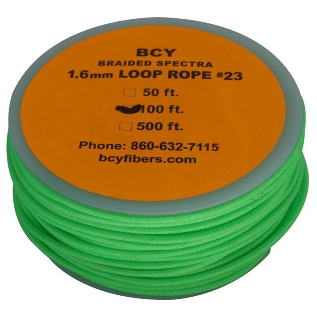 BCY Size 23 Loop Rope Neon Green 100 ft - Bcy