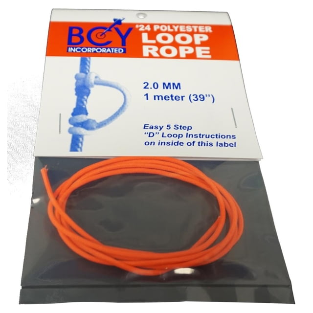 BCY Size 24 D Loop Rope Neon Orange 1 m 66532 - Bcy