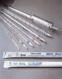 Corning Falcon Disposable Serological Pipets Polystyrene Sterile Plugged Individually Wrapped In Advantage All-Plastic