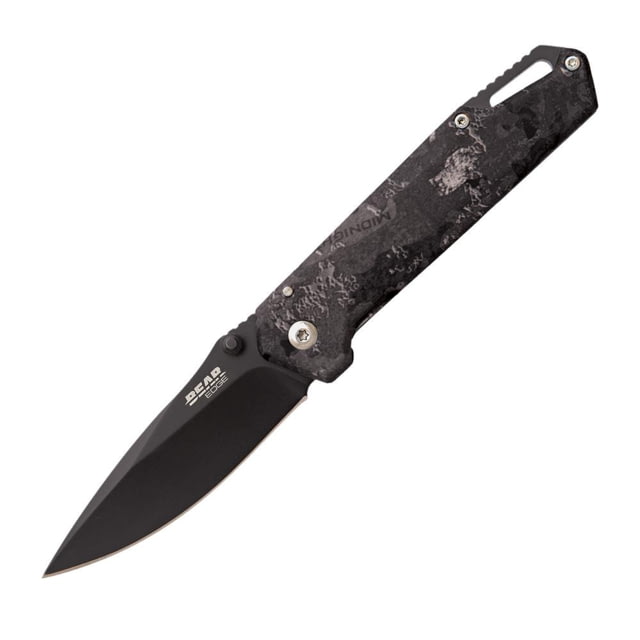 Bear And Son Bear Edge Brisk 3.0 Frame Lock Knife TrueTimber Midnight Black SS 3" Black Camo 440 adult