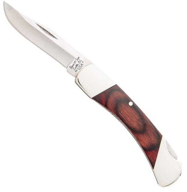 Bear and Son Knives Lockback Folding Knife 2.75in 440 Stainless Steel Rosewood Handle
