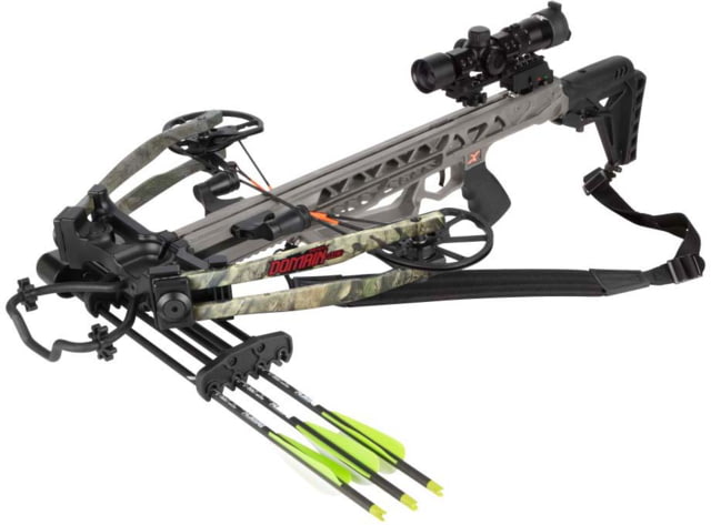 Bear Archery Bear-X Xbow Domain 410 Crossbow Kit 410fps 185lbs Stone/Mossy Oak Country Dna - Bear Archery