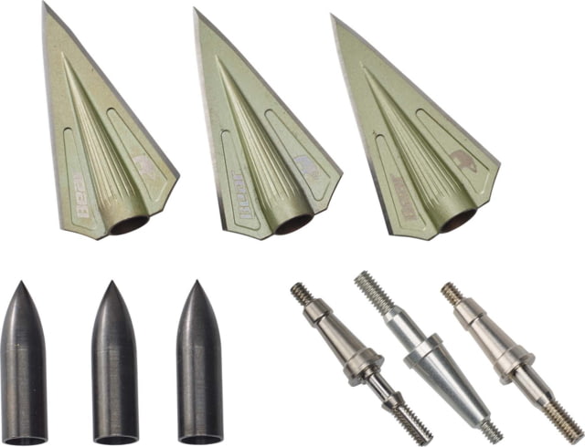 Bear Archery Razor Head VWS Double Bevel Broadheads Kit Green