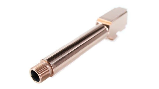 Bear Creek Arsenal Grizzly 102 & Glock 19 9mm Threaded Pistol Barrel 1-16 Twist Titanium Nitride Rose Gold Finish - Bear Creek Arsenal