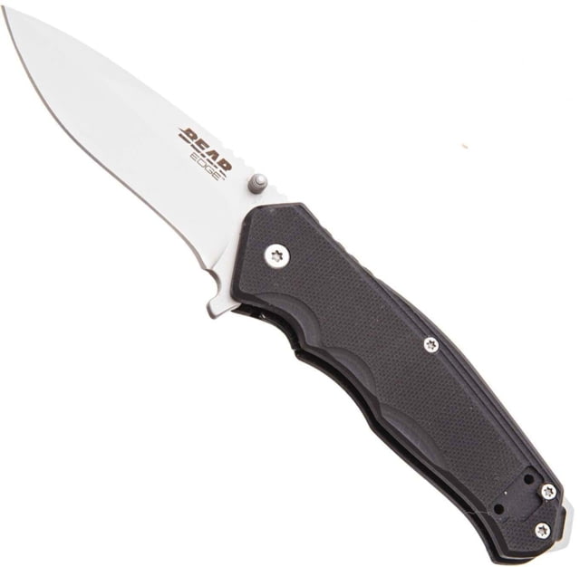 Bear Edge Sideliner Folding Knife w/Trigger 3.38in 440 Stainless Steel G10 Handle Black - Bear Edge