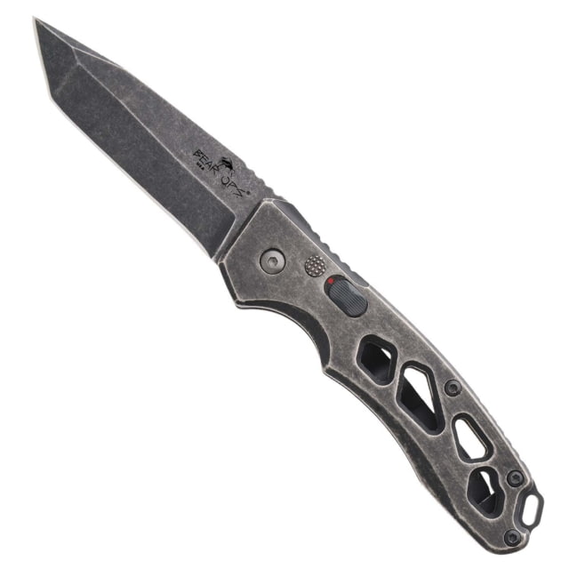 Bear OPS Auto Bold Action XII Automatic Folding Knife 2.88in 154CM Stainless Stonewashed Titanium Handle - Bear Ops