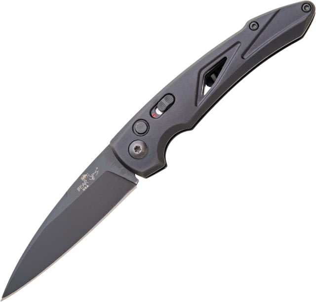 Bear OPS Auto Bold Action 16 Folding Knife 3in Sandvik 14C28N Black Aluminum Handle - Bear Ops