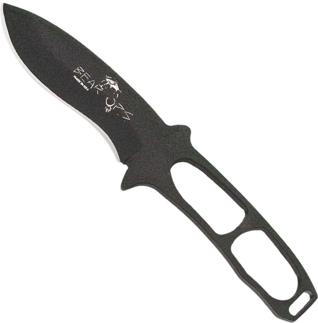 Bear OPS Constant Fixed Blade Knife 2.88in 1095 Carbon Steel Black Epoxy Powder Coating Handle - Bear Ops