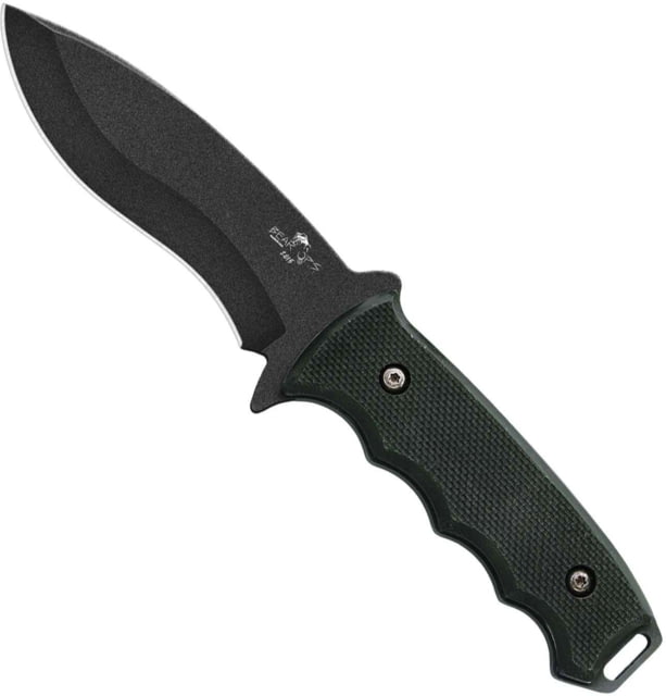 Bear OPS Constant Fixed Blade Knife 4.25in 1095 Carbon Steel Black Textured G10/Black Epoxy Coated Handle - Bear Ops