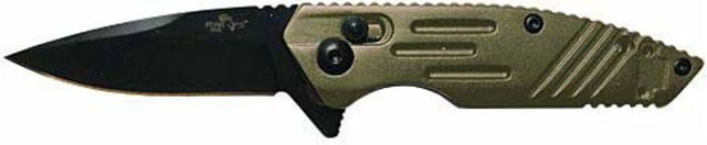 Bear OPS Rancor IX 2.25in Folding Knife Sandvik Blade Steel Black Blade OD Green Aluminum Handle - Bear Ops
