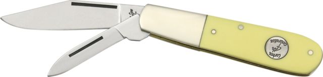 Bear & Son Barlow Fold Knife High polished 1095 Carbon Steel Blade Smooth yellow Delrin Handle B